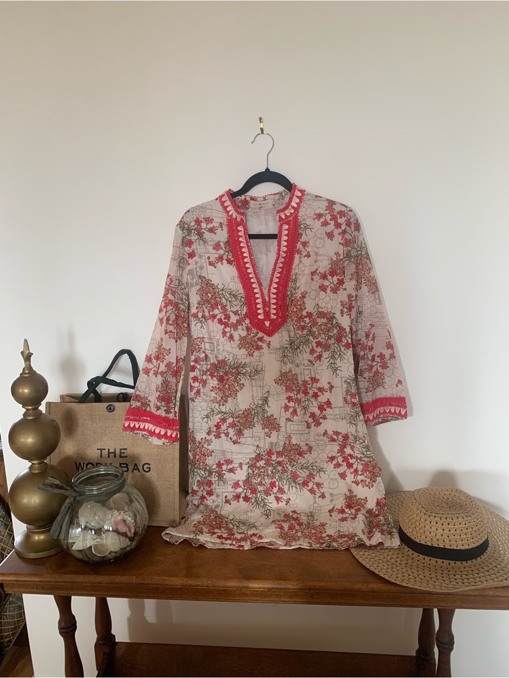 Tory Burch Floral Tunic dress resort boho embroidery